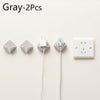 SearchFindOrder Light Grey Power Cord Holding Wall Hook (2 Pieces)
