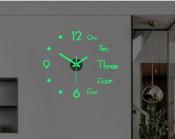 SearchFindOrder Luminous / Large 37 Inch Modern Wall Clock DIY Timepiece