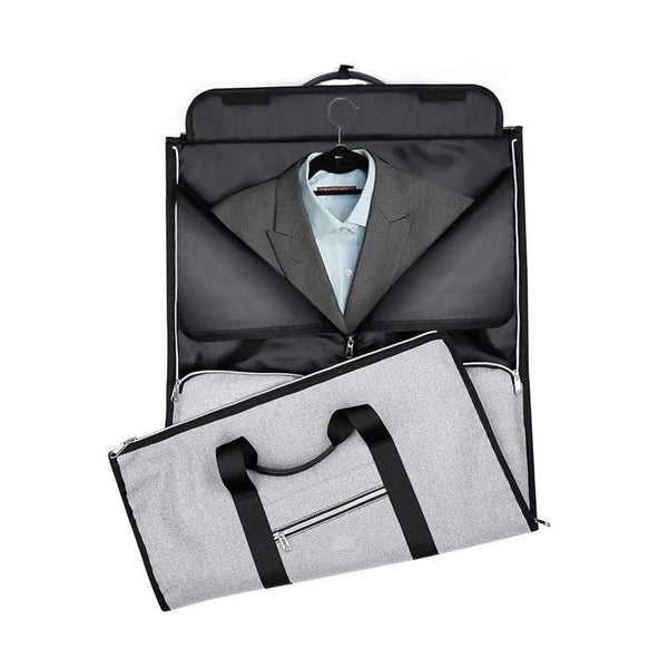 SearchFindOrder Luxury Men's Garment 2-in-1 Travel Suit Storage Bag and Duffel Bag