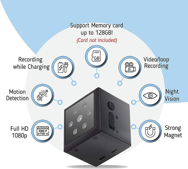 SearchFindOrder Micro 1080P HD Voice Compact HD Wifi Camera with Motion Detection Infrared Night Vision Recording