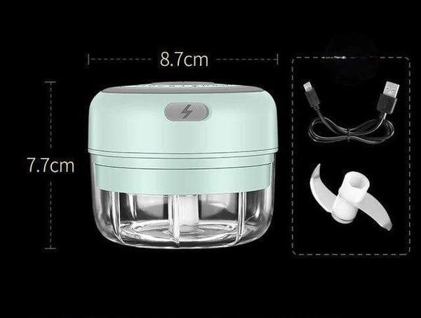 SearchFindOrder Mini Choppers Green 100ml USB Rechargeable Mini Crusher/Chopper