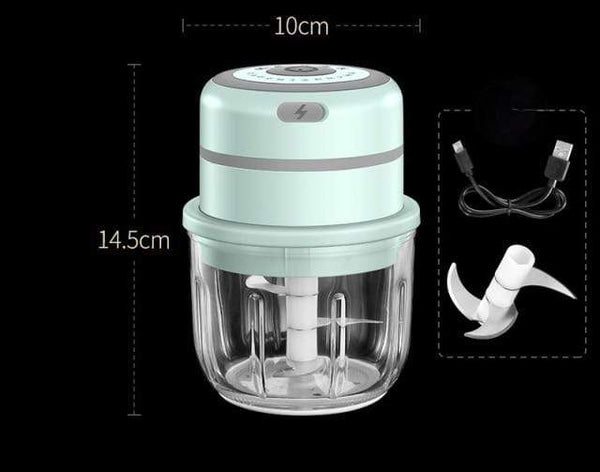 SearchFindOrder Mini Choppers Green 300ML USB Rechargeable Mini Crusher/Chopper