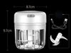 SearchFindOrder Mini Choppers White 250ml USB Rechargeable Mini Crusher/Chopper