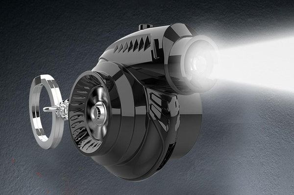 SearchFindOrder Mini Supercharger Turbo Fan Keychain 300 Lumens Flashlight with Sound Effects