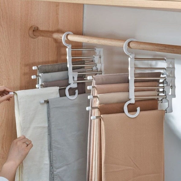 SearchFindOrder Multifunctional Adjustable Closet Organizer Trouser Hanger