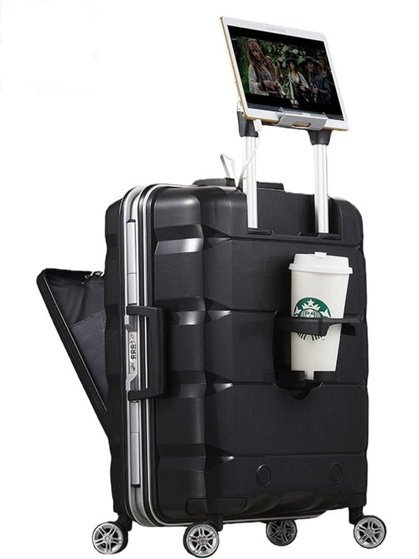SearchFindOrder Multifunctional Elegant USB Charging Business Suitcase