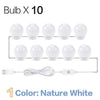SearchFindOrder Nature White 10 Bulbs Hollywood Style Vanity Mirror USB LED Lights