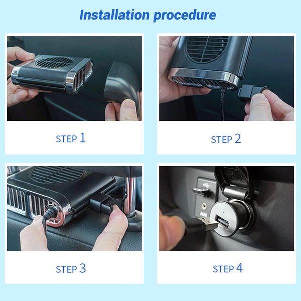 SearchFindOrder New Car Fan Magnetic Fan Car Cooler Silent Wireless Charging USB Fan 3Speed Adjustable Universal Car Rear Seat Auto Cooling