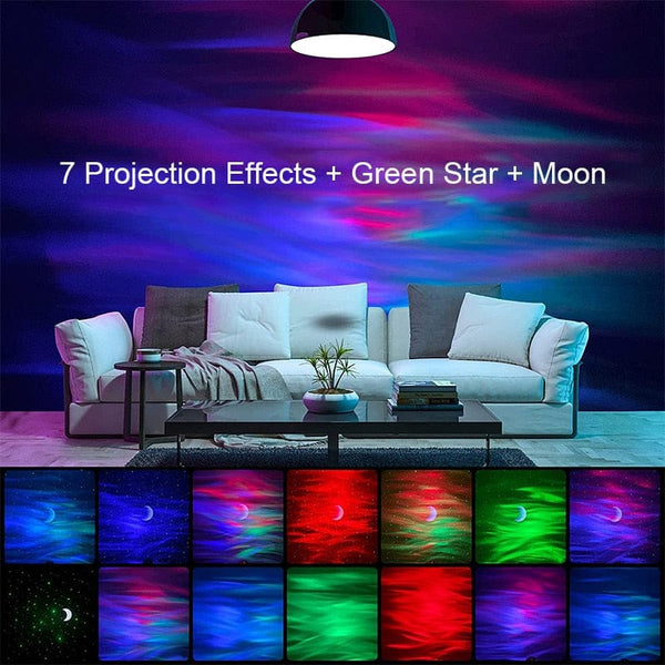 SearchFindOrder NEW Northern Light Aurora Projectors Galaxy Star Projector Starry Sky Moon Lamp Decoration Bedroom Home Room Luminaires Gift