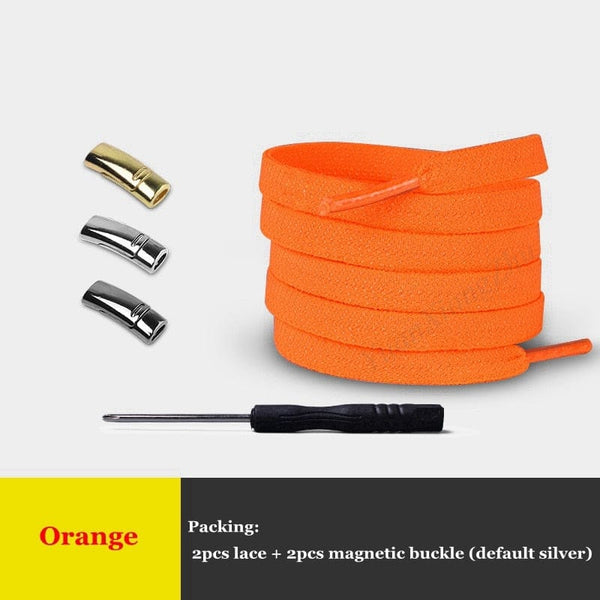 SearchFindOrder Orange / China / 100cm Smart Magnetic No-Tie Shoelaces