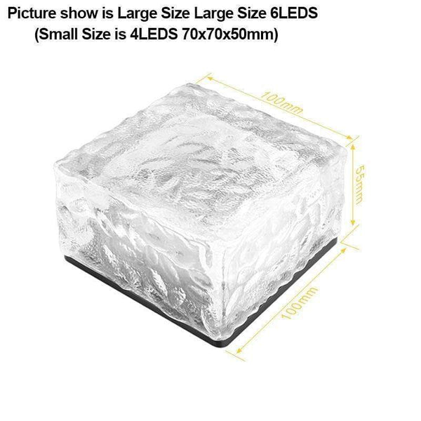 SearchFindOrder Outdoor LED Solar Lawn Garden Decorative Brick Ice Cube Lights