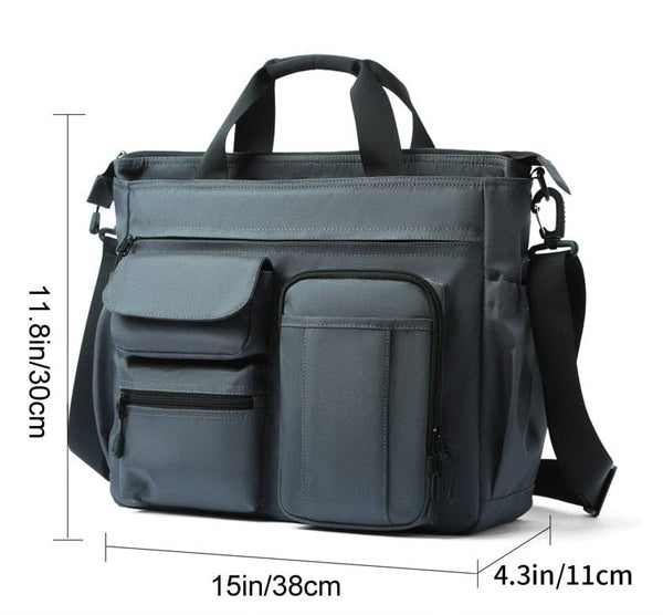 SearchFindOrder Oxford-14-inch PC Waterproof Men's Shoulder Bag