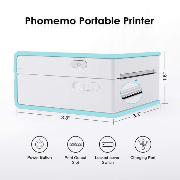 SearchFindOrder Phomemo M02/M02S Mini Pocket Bluetooth Thermal Printer