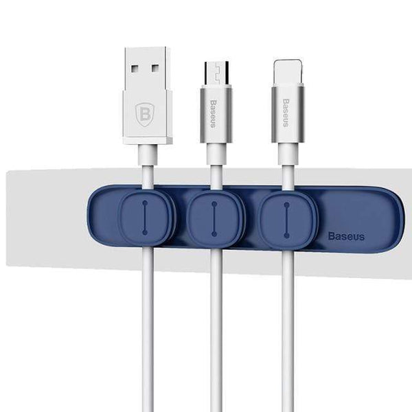 SearchFindOrder Phone Accessories Blue Magnetic USB Cable Organizer