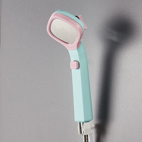 SearchFindOrder Pink and Blue / China 4 Mode Adjustable High-Pressure Water Saving Button Stop Handheld Showerhead