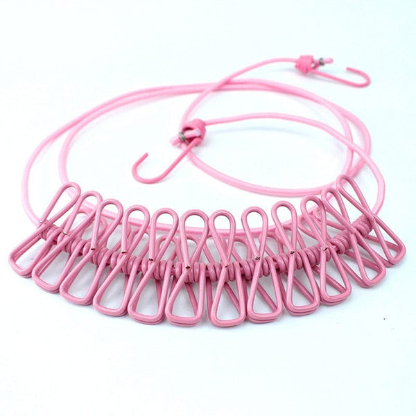 SearchFindOrder pink The Portable Windproof Clothesline