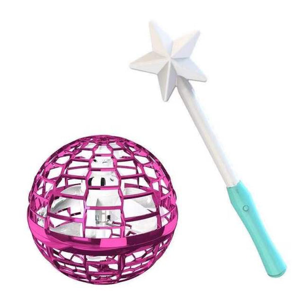 SearchFindOrder Pink with Magic Wand 360° Flying Hand Controlled Flying Ball Spinner Drone