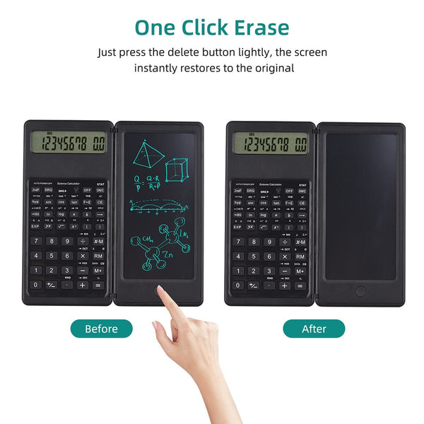 SearchFindOrder Portable Folding Calculator with LCD Screen and Stylus Pen