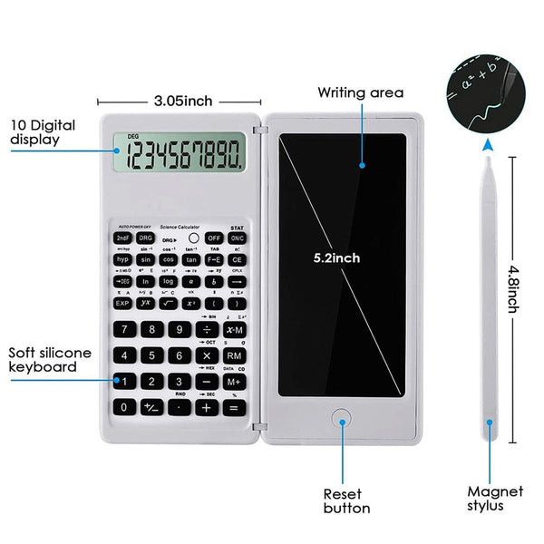 SearchFindOrder Portable Folding Calculator with LCD Screen and Stylus Pen