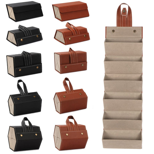 SearchFindOrder Portable Leather Eyeglasses/Sunglasses Organizer