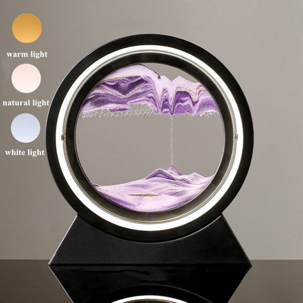 SearchFindOrder Purple / 7 inch / USB 3D LED Sand Art Decor
