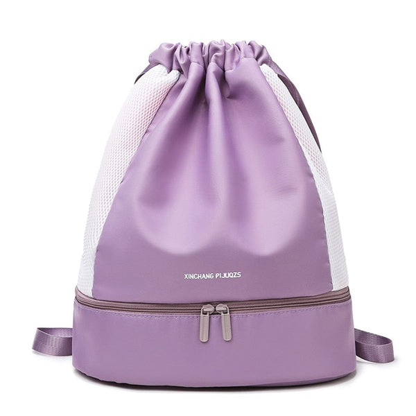 SearchFindOrder Purple Large Capacity Oxford Sports Backpack with Dry Wet Separation