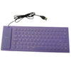 SearchFindOrder Purple Portable Mini USB Waterproof Flexible Keyboard
