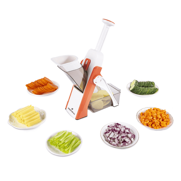 SearchFindOrder Push Down Style Orange 5-in-1 Multifunctional Fast & Easy Slicer
