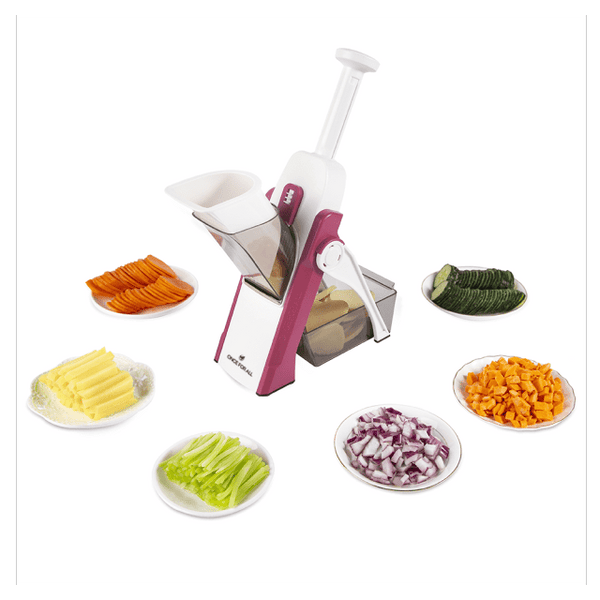 SearchFindOrder Push Down Style Red 5-in-1 Multifunctional Fast & Easy Slicer