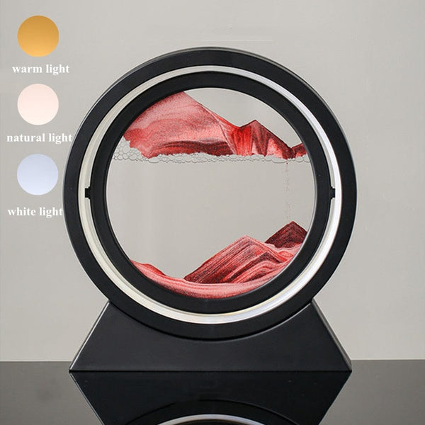 SearchFindOrder Red / 7 inch / USB 3D LED Sand Art Decor