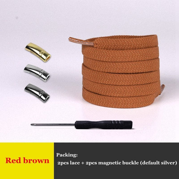 SearchFindOrder Red Brown / China / 100cm Smart Magnetic No-Tie Shoelaces