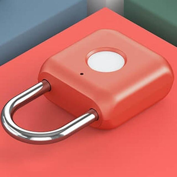 SearchFindOrder Red Fingerprint Padlock