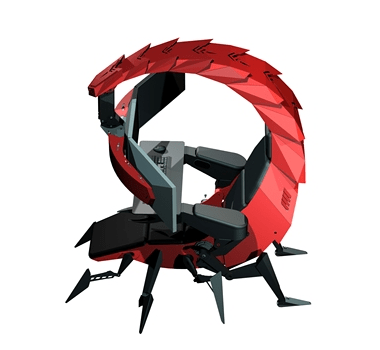 SearchFindOrder Red The Scorpion Super Game Extradimensional Gaming Cockpit Zero Gravity Chair with Support 1 - 3 Monitors