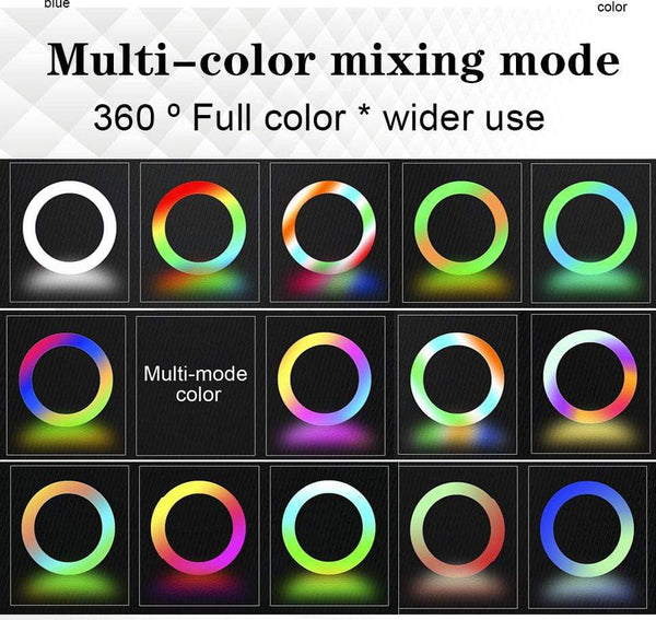 SearchFindOrder Remote Controlled 10 inch Multi-Color LED Selfie Ring Light with Stand