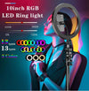SearchFindOrder Remote Controlled 10 inch Multi-Color LED Selfie Ring Light with Stand
