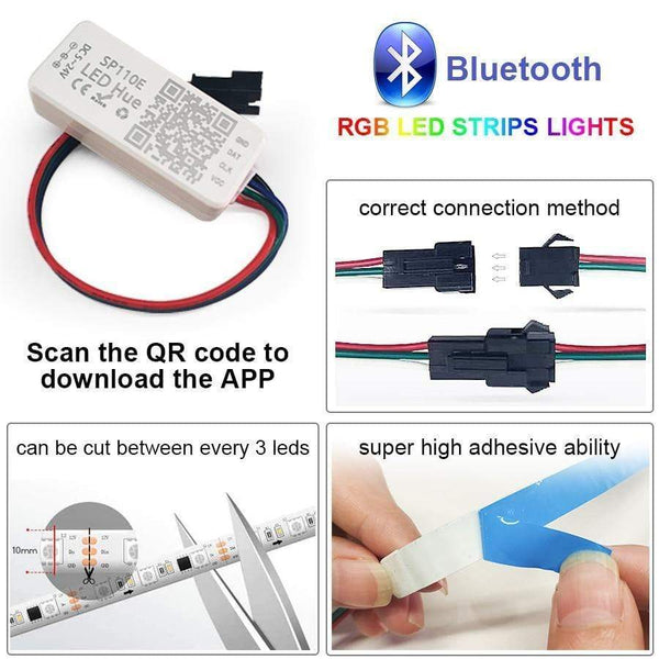 SearchFindOrder RGB Led Strip Light DC12V Full Set