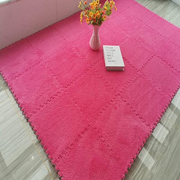 SearchFindOrder Rose Red / 10MM thickness10PCS Puzzle Floor Carper Mats
