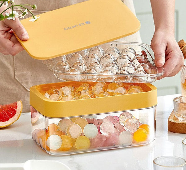 SearchFindOrder Round Ice Cube Tray with Storage with Swift Release