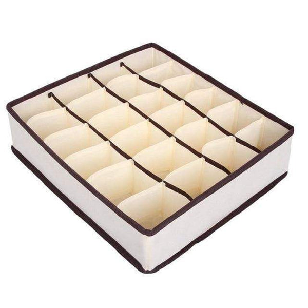SearchFindOrder Salmon 24 Grids Foldable Drawer Storage Box Organizer
