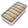 SearchFindOrder Salmon 6 Grids Foldable Drawer Storage Box Organizer