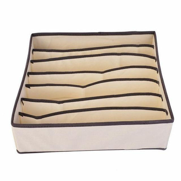 SearchFindOrder Salmon 7 Grids Foldable Drawer Storage Box Organizer