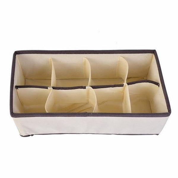 SearchFindOrder Salmon 8 Grids Foldable Drawer Storage Box Organizer