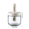 SearchFindOrder Seasoning Condiment Glass Jar with Lid and Spoon
