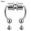 SearchFindOrder Silver Magnetic Nose Hoop Ring