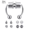 SearchFindOrder silver style2 Magnetic Nose Hoop Ring
