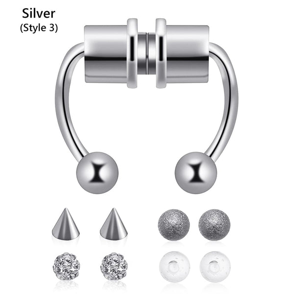 SearchFindOrder silver style3 Magnetic Nose Hoop Ring