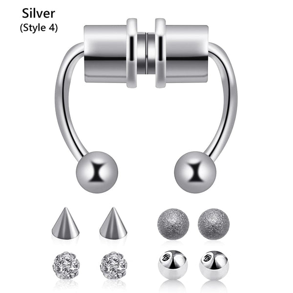 SearchFindOrder silver style4 Magnetic Nose Hoop Ring