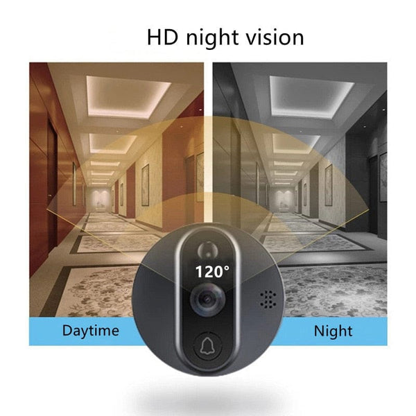 SearchFindOrder Smart WiFi Intercom Doorbell and Door Peephole Digital Camera with a 4.3 Inch 1080P LCD HD Viewer
