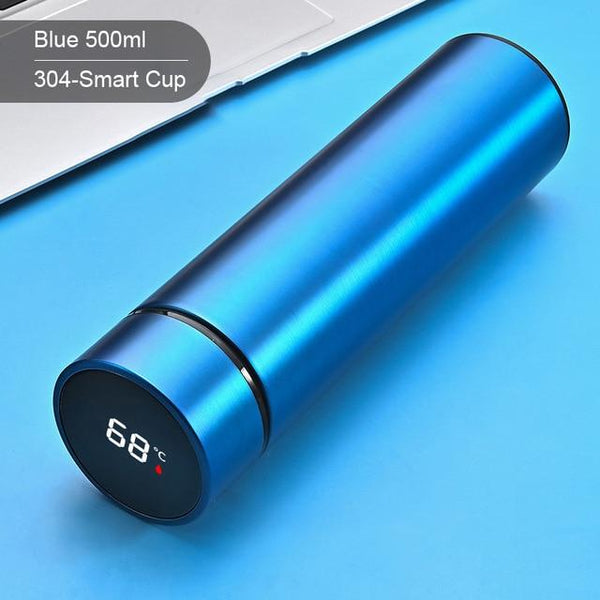 SearchFindOrder SPAIN / blue Intelligent Stainless Steel Thermos with Smart Temperature Display