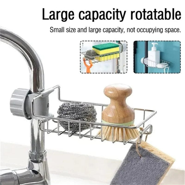 SearchFindOrder Stainless Steel Faucet Storage Rack